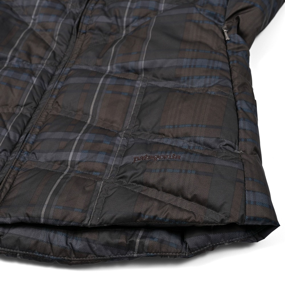 Patagonia Down With It Full Zip Vest Women's Small Plaid Hooded 600 Fill #28395 - Picture 8 of 13